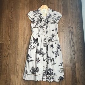 Anthropologie Southward Stop Maeve Bird Deer Dress